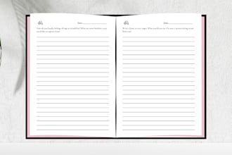 create custom journal and writing prompts on any topic