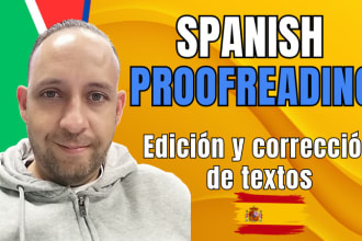proofread, edit and correct your spanish texts
