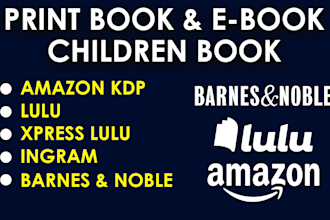 do interior formatting of print book, ebook, children book