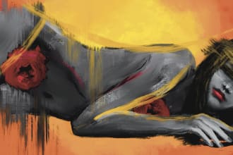 draw a digital abstract art illustration