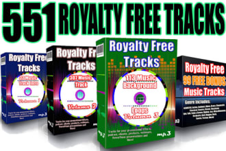 give you 551 royalty free music track