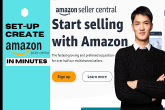 create set up amazon seller central account and listing, open amazon account