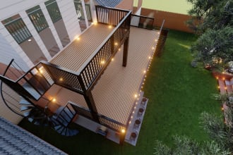 design your 3d deck,gazebo,backyard,garden,pool,patio