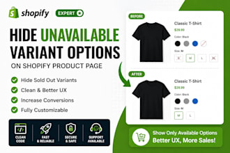 hide unavailable options of variants in shopify product page