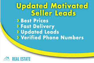 provide updated motivated seller leads with skip trace