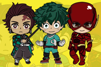 hand drawn your chibi or kawaii character