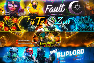 design eye catchy  gaming banner