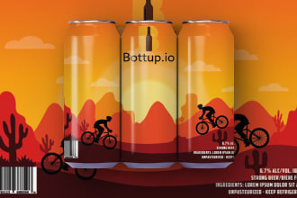 do beverage beer can bottle label design, packaging and logo