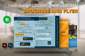 design urgent professional brochure, flyer and catalogue