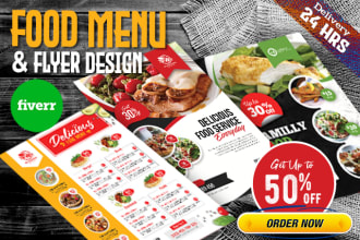 design your urgent restaurant menu, flyer, brochure with in 8hrs