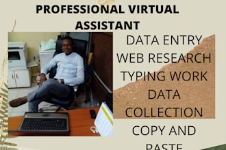 be your professional data entry and web research operator