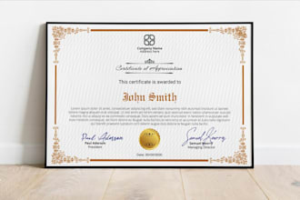 create a professional diploma certificate or custom certificate template design