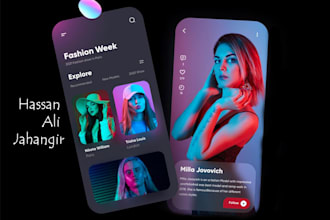 design ios and android app UI UX  in adobe xd
