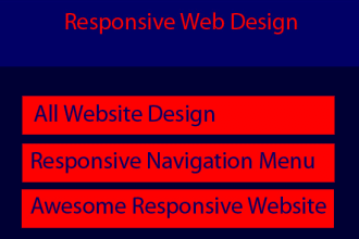 do responsive website design using  HTML, CSS, javascript