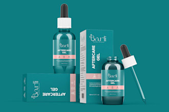 do cosmetic packaging design, bottle label design, box