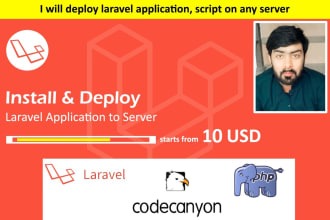 install any php laravel script on your server