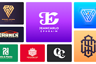 design professional modern monogram initial letters minimal lettermark font logo