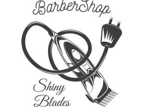 make gorgeous high quality barber shop logo in one day