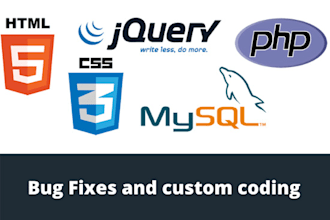 fix html, css, php, js, jquery bug issues