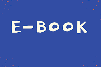 write a best selling  ebook for you