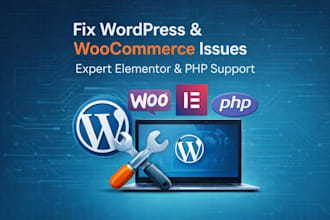 fix wordpress, woocommerce, PHP, and elementor issues