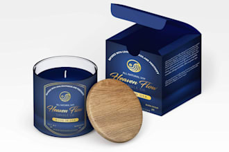 do candle label design, supplement label design, product packaging, label design