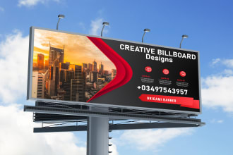 outstanding billboard, rollup banner design in 24 hours
