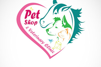 design eye catchy colorful pet and animal logo in express delivery