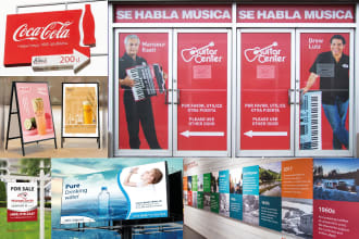 make signage design,billboard,yard sign, shop front, store front