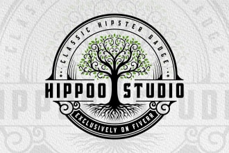 create a classic hipster retro vintage badge logo design