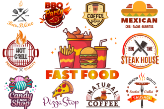 design burger,  pizza,  bbq,  chef or bakery