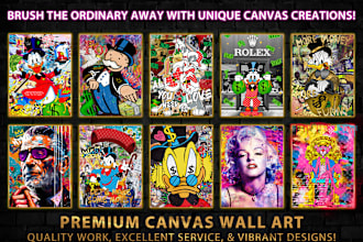 make modern canvas wall art and digital art designs