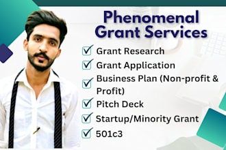 do grant research, write proposals and business plans