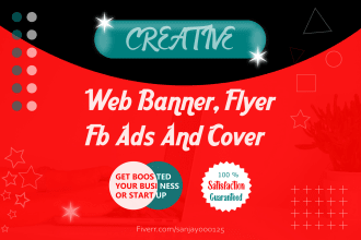 design web banner, flyer, fb ads and cover