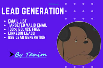 do lead generation, valid email list building jobs