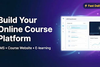 build lms, course website or online learning platform