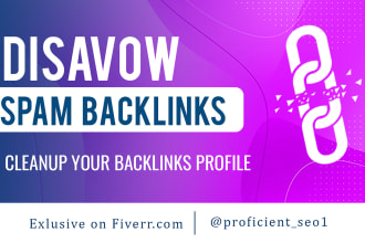disavow bad and spammy links from site to reduce spam score