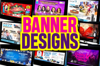 design etsy shop banners, credit repair web banners, and youtube banners