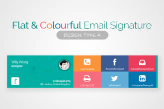 design html5 email signature for your business etc
