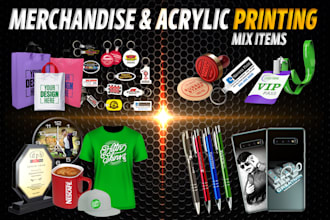 print your merchandise and acrylic items