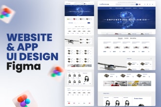 design professional and modern website UI app UI design