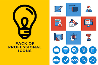 design pack of icon in 1 hour