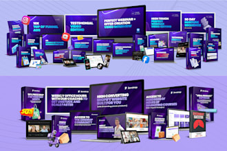 design online course mockup bundle and ecover bundle