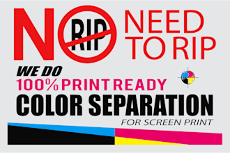do color separation with a secret technique for screen printing