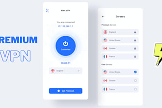 develop android VPN app with admin panel and monetization
