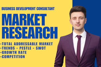 assist startup market research, competitor analysis, market size
