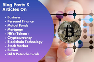 write personal finance articles and blog posts