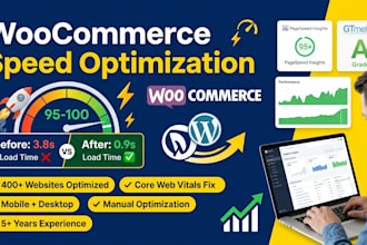 improve woocommerce website speed and loading time, website speed optimization