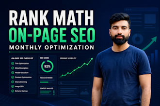 do monthly rank math pro on page SEO optimization