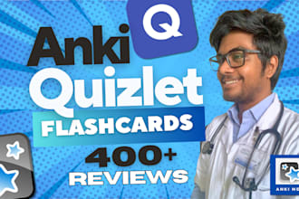 create anki and quizlet flashcards